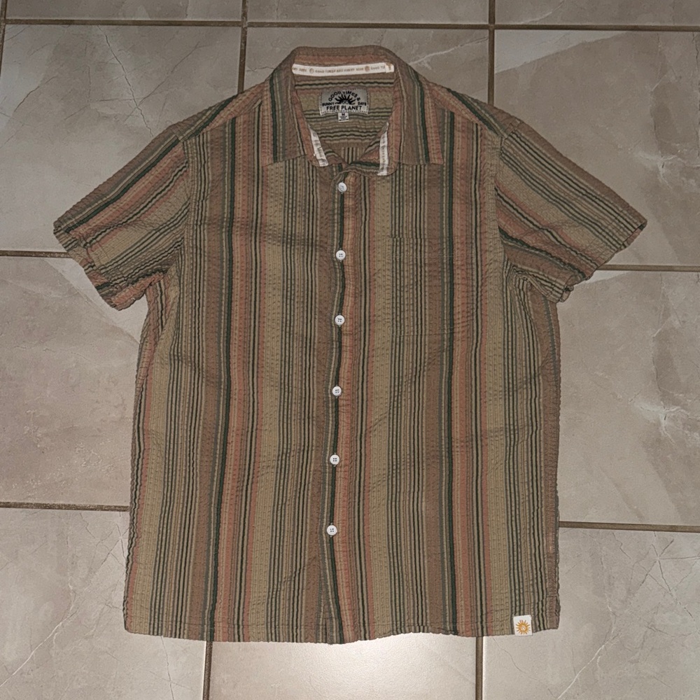 Free Planet | Multicolor Striped Button Down Shirt